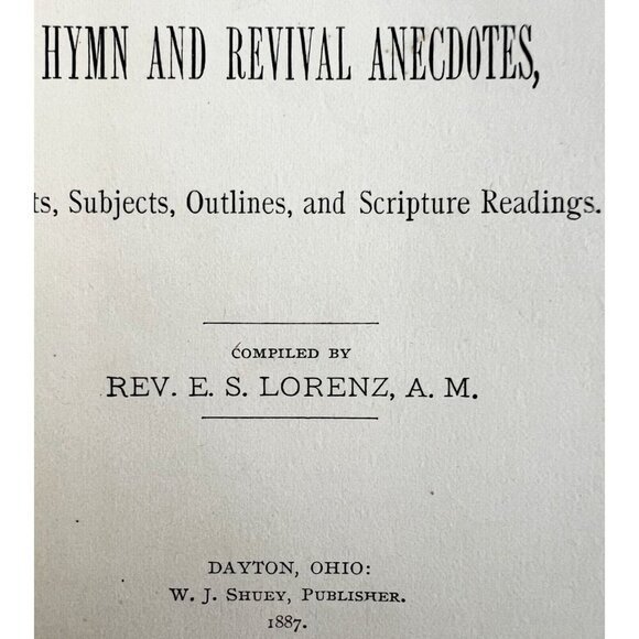 Gospel Workers Treasury Of Hymns Revivals 1887 1st Edition Victorian HC Book HBS - Picture 6 of 7